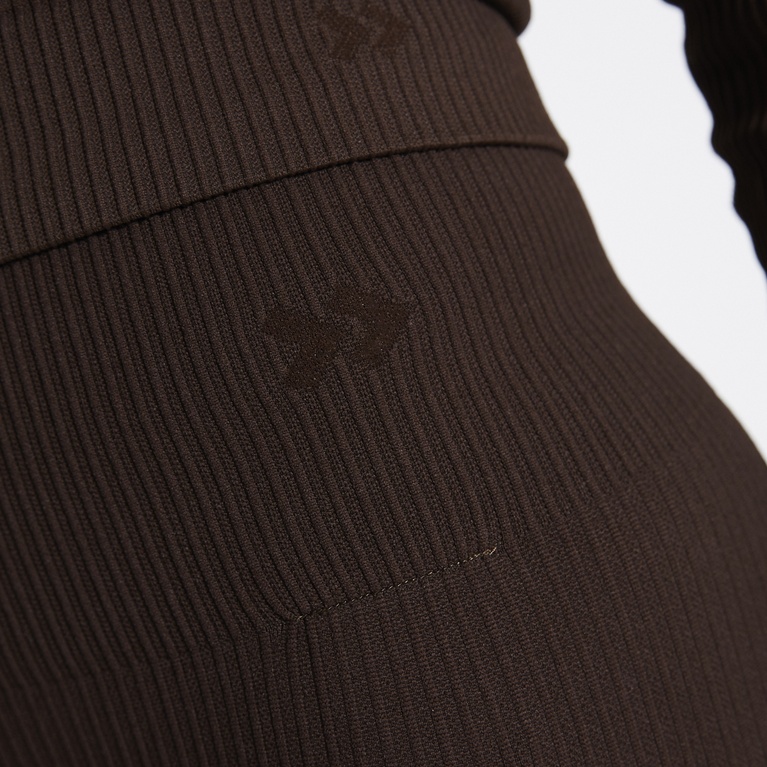 Flared training tights "Flare seamless" Dark Brown